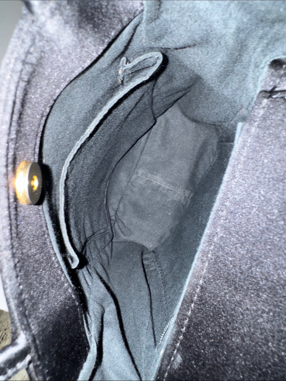 Gianni Versace Crystal Medusa Black Satin Bag - Picture 5 of 7